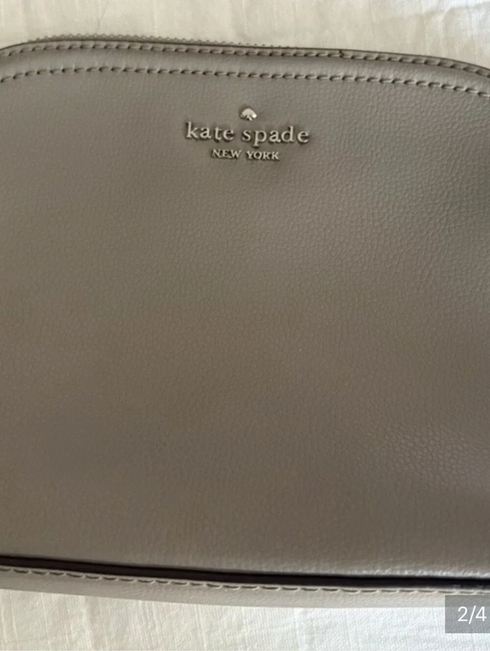 kate spade Taupe Gray Leather Crossbody